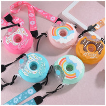 Cargar imagen en el visor de la galería, Botella de agua con diseño de Donut para niños, bote de estilo lindo creativo con pajita, 380ml, portátil, a prueba de fugas, MOD 2010

