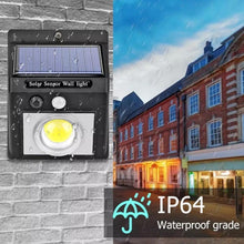 Cargar imagen en el visor de la galería, Luz de calle LED Solar al aire libre 25 37 LEDs IP64 lámpara de pared del porche Solar al aire libre con Sensor de movimiento PIR Luz de cerca de camino de jardín MOD TS-E675 - mychinashop.com
