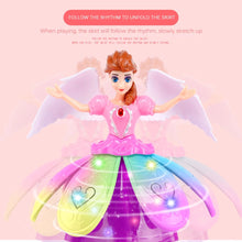Cargar imagen en el visor de la galería, Muñeca eléctrica de princesa bailarina, giratorio con luz LED, Juguete musical para cantar MOD HJ278
