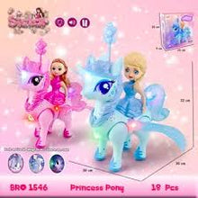 Cargar imagen en el visor de la galería, Princesa con pony musical y sonido MOD HJ618A

