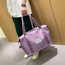 Cargar imagen en el visor de la galería, Bolso de viaje de tela Oxford para mujer, maleta de viaje de hombro informal, a la moda y escalable, bolsas de Yoga impermeables de gran capacidad MOD 2022-15
