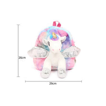 Cargar imagen en el visor de la galería, Mochila de peluche unicornio con luz y sonido NUEVO MODELO 878-11
