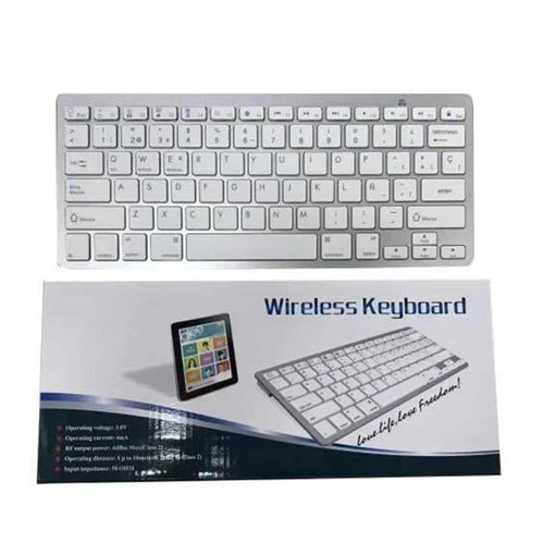 Teclado inalámbrico universal con bluetooth para ordenador portátil, tableta, iPad, iPhone, IOS, sistema operativo android y windows - mychinashop.com