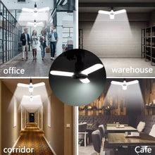 Cargar imagen en el visor de la galería, Foco con bocina iluminación regulable RGB música lámpara E27 luz Led para garaje Deformable Luz de techo con Altavoz bluetooth Control remoto Mod BL-023 - mychinashop.com
