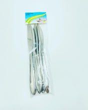 Cargar imagen en el visor de la galería, 6 pz de cubiertos de acero inoxidable para restaurante, cuchara afilada para comida occidental MOD 1009
