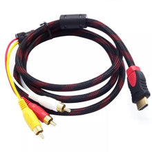 Cargar imagen en el visor de la galería, Adaptador de Cable de Audio y vídeo 5 pies HDMI macho a RCA AV para PS3 PS4 para Xbox One Wii, gran oferta y lo más nuevo en 2018! Envío Directo Mod va-01 - mychinashop.com
