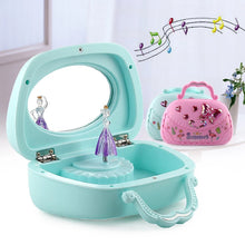 Cargar imagen en el visor de la galería, Caja giratoria de plástico para almacenamiento de joyas, cajas de música portátil para Ballet, chica bailarina MOD 9220
