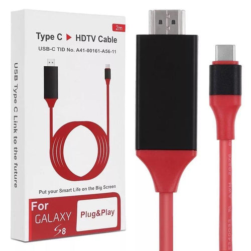 Adaptador de vídeo USB 3,1 tipo C de 2m, USB-C a HDMI, HDTV, Cable de carga Ultra HD 1080P 4k para Samsung S8, Macbook, Xiaomi - mychinashop.com