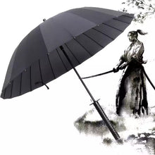 Cargar imagen en el visor de la galería, Paraguas de espada samurái japonesa para hombres y mujeres, Sombrilla japonesa creativa, de mango largo de madera, grande, a prueba de viento, Katana

