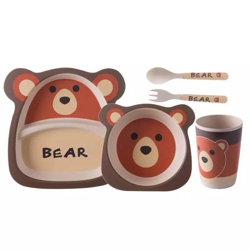 Juego de plato y cuchara con vaso kawaii MOD HB-908