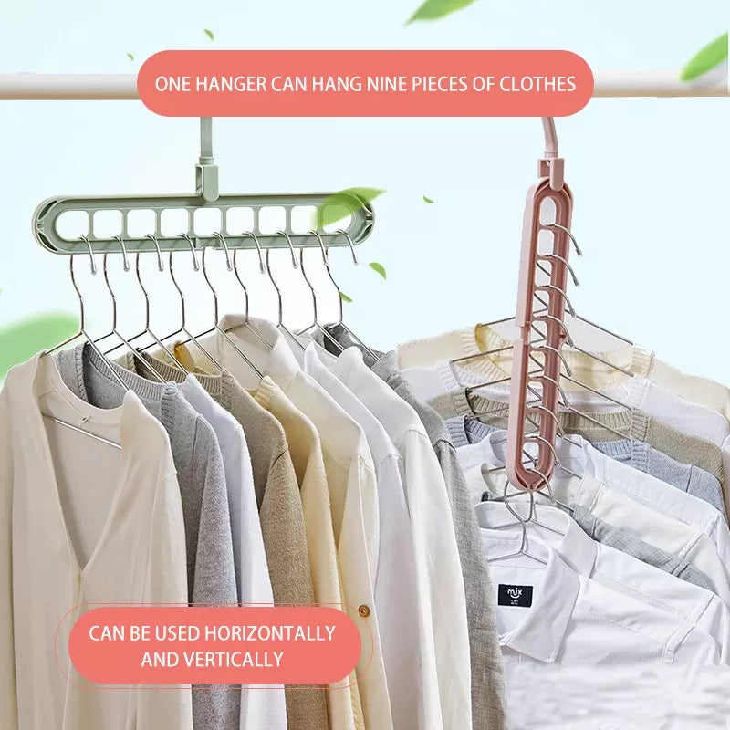 Colgador multifuncional para colgar ropa, Perchero de almacenamiento Horizontal y Vertical de doble uso para armario, ahorro de espacio MOD 1088