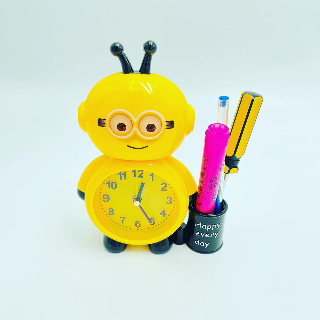 Reloj despertador con lapicero 20 cm altura