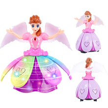Cargar imagen en el visor de la galería, Muñeca eléctrica de princesa bailarina, giratorio con luz LED, Juguete musical para cantar MOD HJ278
