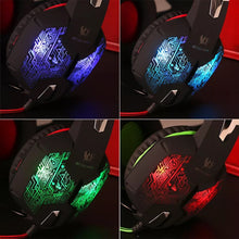 Cargar imagen en el visor de la galería, Kotion estéreo de bajo profundo cada auricular G1000 auriculares sobre la oreja con micrófono LED luz para Gamers Video Games auriculares 3,5mm
