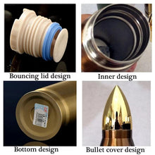 Cargar imagen en el visor de la galería, Botella de bebida de viaje,termo de bala mediano , termos de vacío de 500ml color cobre - mychinashop.com
