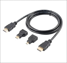 Cargar imagen en el visor de la galería, adaptador convertidor HDMI a HDMI Mini, Micro HDMI 3 en 1, chapado en oro, para Xbox360 PS3 1,4 P HDTV, versión 1080 MOD DGN-6 - mychinashop.com
