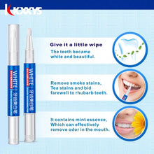 Cargar imagen en el visor de la galería, Pluma blanca para blanquear los dientes, Gel blanqueador para eliminar manchas, higiene oral, peróxido, Kit Dental blanco MOD QQ-17
