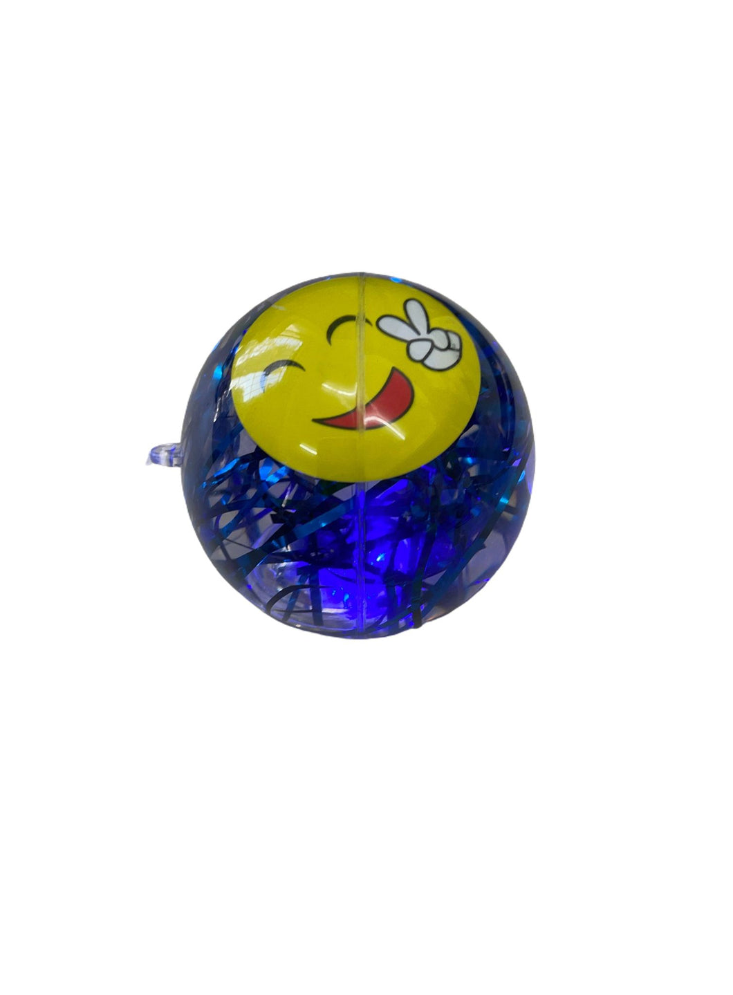 Pelota con luz transparente MOD A07-1 EMOJIS