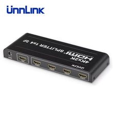 Cargar imagen en el visor de la galería, Multiplicador HDMI 4 canales 4K x 2k 1080P HDMI Splitter 4K 60Hz HDMI Splitter 1x4 HDMI2.0 1 en 4 convertidor de vídeo para PS4 DVD STB PC salida a 4 Monitor de TV - mychinashop.com
