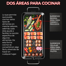 Cargar imagen en el visor de la galería, Parrilla eléctrica para barbacoa, horno antiadherente, multifuncional, sin humo, para el hogar, Aire libre, Control inteligente de temperatura, SK04 MOD HOG 72S
