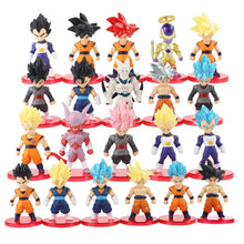 Cargar imagen en el visor de la galería, Llavero Figuras de acción de Dragon Ball Super, Son Goku, Vegeta, Broly, figura de acción de Buu, conjunto de Anime, Ultra instinto
