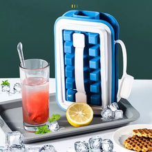 Cargar imagen en el visor de la galería, Celosía de hielo plegable para el hogar, caja de almacenamiento para rizos, molde de cubitos de hielo de grado alimenticio, 36 celosías, molde de hielo MOD GH-5228
