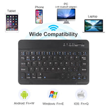 Cargar imagen en el visor de la galería, Mini teclado inalámbrico teclado Bluetooth para ipad teléfono tableta de goma teclado recargable para Android ios Windows MOD GH2209
