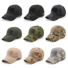 Cargar imagen en el visor de la galería, Gorra táctica de caza al aire libre, sombrero de camuflaje deportivo, sencilla, militar, Camuflaje, Unisex, para adultos 51-55 MOD 058
