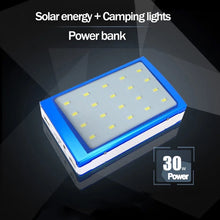 Cargar imagen en el visor de la galería, Luz de Camping portátil con carga Solar, linterna LED con función de Banco de energía, 20,000 mah MOD5800
