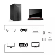 Cargar imagen en el visor de la galería, VGA a HDMI-Cable convertidor hembra VGA macho a HDMI, adaptador con salida de 3,5mm para PC, portátil a HDTV proyector - mychinashop.com
