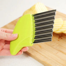 Cargar imagen en el visor de la galería, Rebanador de patatas fritas de acero inoxidable, cortador de masa, vegetales, frutas, arruga, cuchillo, cortador de patatas, máquina de patatas fritas Papas fritas onduladas Máquina para hacer papas fritas Rebanadora MOD16471-202
