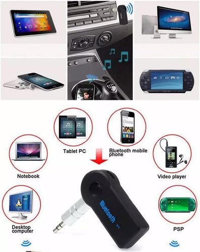 Receptor de Audio auxiliar con Bluetooth para coche, Adaptador de Audio para coche, conector inalámbrico manos libres, transmisor, accesorios automotrices, 3,5mm Mod BT-350 - mychinashop.com