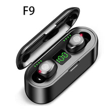 Cargar imagen en el visor de la galería, Auriculares inalámbricos F9 TWS con Bluetooth, dispositivo de audio estéreo con cancelación de ruido, con estuche de carga de 2000mAh, fuente de alimentación móvil, novedad MOD F9
