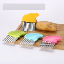 Cargar imagen en el visor de la galería, Rebanador de patatas fritas de acero inoxidable, cortador de masa, vegetales, frutas, arruga, cuchillo, cortador de patatas, máquina de patatas fritas Papas fritas onduladas Máquina para hacer papas fritas Rebanadora MOD16471-202
