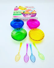 Cargar imagen en el visor de la galería, Set de 8 pz  para helado de cristal o postres juego de tazones MOD MARGARITAS JTMCC8P

