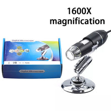 Cargar imagen en el visor de la galería, Microscopio biológico Digital 1600X/1000X/5000X, 8 LED, USB, lupas, cámara electrónica estéreo, endoscopio S-27
