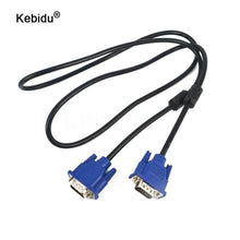 Cargar imagen en el visor de la galería, Kebidu 1,3 M Cable VGA a VGA de 15 Pin extensión macho a macho conector Convertidor para computadora Monitor proyector PC adaptador de TV - mychinashop.com
