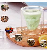 Cargar imagen en el visor de la galería, Vaso tequilero Vaso transparente de cristal con forma de Calavera, vaso para whisky, vino, Vodka, Bar MOD 0011

