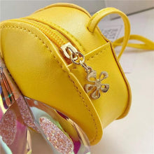 Cargar imagen en el visor de la galería, Mini monedero de cuero con forma de mariposa de glither color rojo - mychinashop.com
