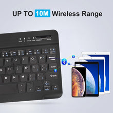 Cargar imagen en el visor de la galería, Mini teclado inalámbrico teclado Bluetooth para ipad teléfono tableta de goma teclado recargable para Android ios Windows MOD GH2209
