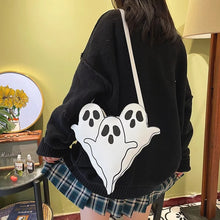 Cargar imagen en el visor de la galería, Bolso de hombro de estilo fantasma divertido para mujer, monederos de diseño de dibujos animados, bolso cruzado de moda, bolso de mano novedoso MOD KB-1002
