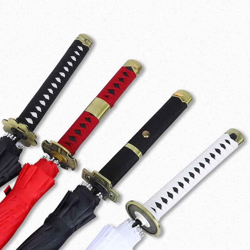 Paraguas de espada samurái japonesa para hombres y mujeres, Sombrilla japonesa creativa, de mango largo de madera, grande, a prueba de viento, Katana
