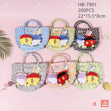 Cargar imagen en el visor de la galería, Bolsa de mano tejida para playa novedad kawai MOD 7901
