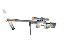 Cargar imagen en el visor de la galería, Rifle de juguete francotirador con luz y sonido usa batería AA largo 62 MOD 8665
