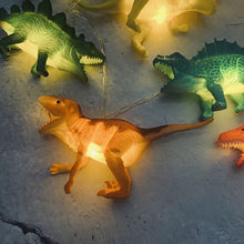 Cargar imagen en el visor de la galería, Guirnalda Cuerda de luces LED de 1,2 m con dinosaurios brillantes de aspecto realista para niños, juguete de plástico guirnalda MOD 6715-12
