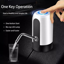 Cargar imagen en el visor de la galería, Dispensador de agua Bomba de agua doméstica, dispensador de agua MOD Aqua 304 de portátil para botellas, con carga USB, eléctrico, con botón, interruptor U
