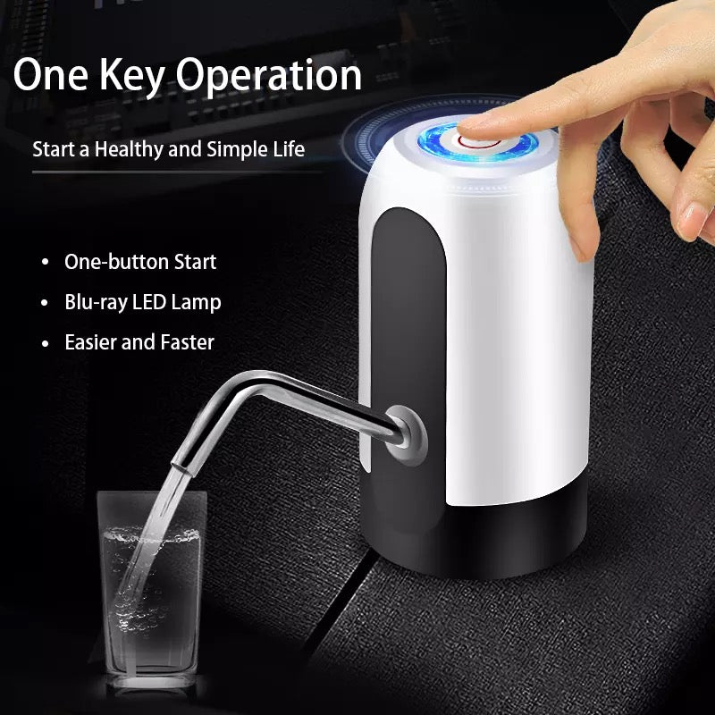 Dispensador de agua Bomba de agua doméstica, dispensador de agua MOD Aqua 304 de portátil para botellas, con carga USB, eléctrico, con botón, interruptor U