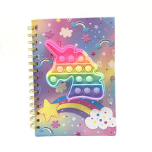 Cargar imagen en el visor de la galería, Cuadernos de dibujos animados Kawaii A5 para niños, juguetes antiestrés, alivio sensorial, descompresión, juguete blando para apretar pop it MOD 8657
