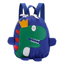 Cargar imagen en el visor de la galería, Mochila de lona con bordado de dinosaurio  Prescolar mini para niños y estudiantes, mochila personalizada de dibujos animados para ir a la escuela con correa de seguridad MOD
