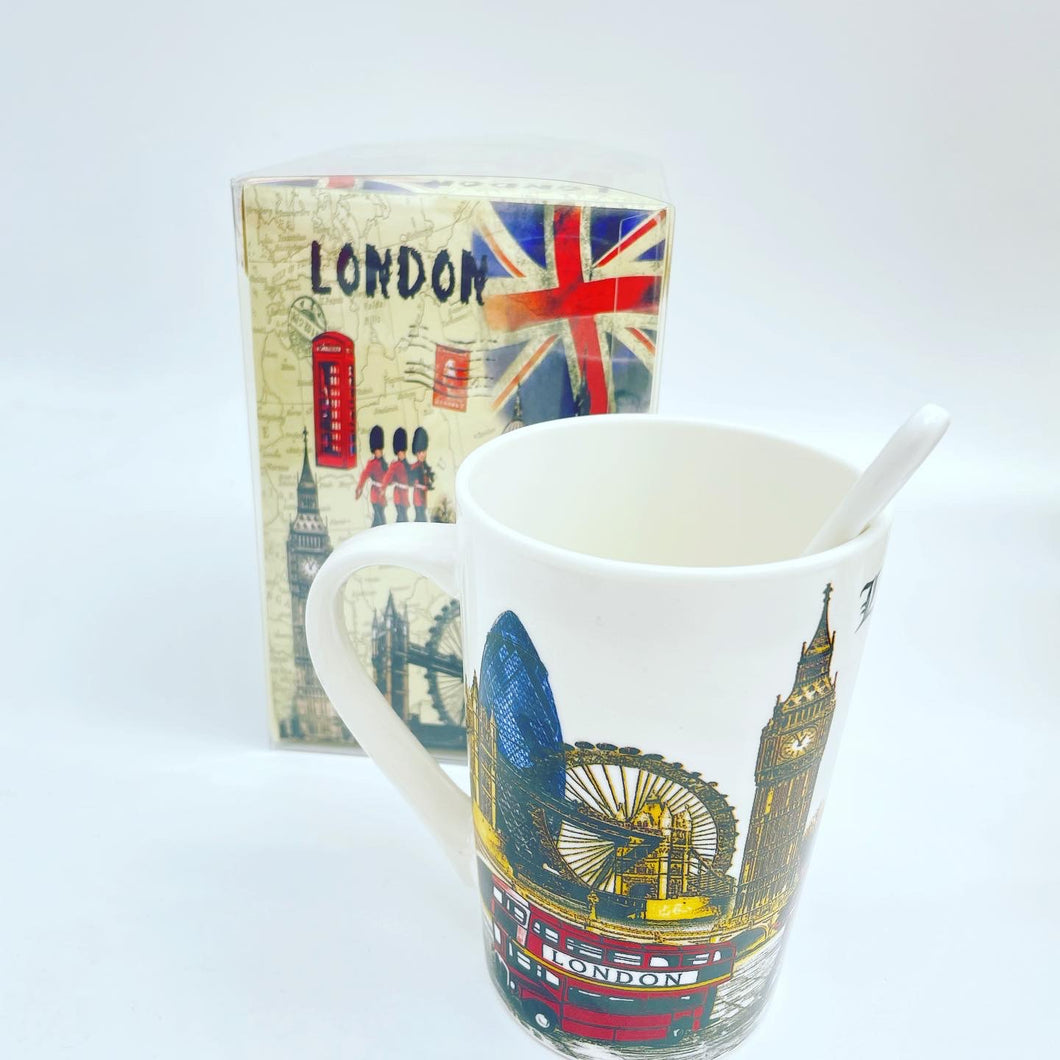 Vaso de PARIS porcelana con cuchara MOD F221